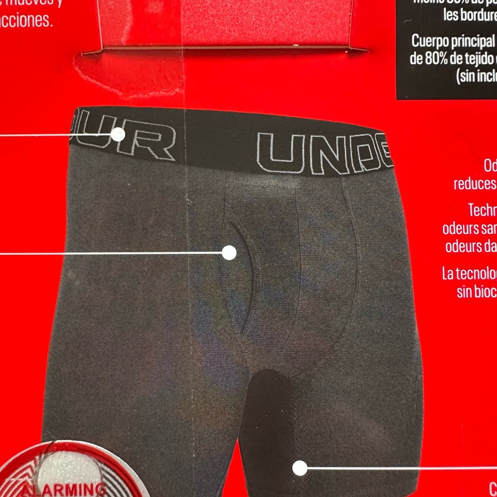Under Armour Men’s 3-Pack Boxerjock Boxer Briefs Size M 6” Inseam Odor Control - Picture 3 of 11